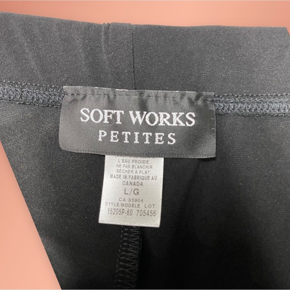 232 - NEW PETITE SOFTWORKS BLACK PULL ON PANTS STYLE 15205P - Picture 10 of 12